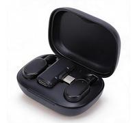 Sxhlseller Micrófono Lavalier Inalámbrico con Cancelación de Ruido AI, Audio de 48 KHz y 24 bits, SNR de 80 DB, Alcance de 50 M, Estuche de Carga, Micrófono con Clip para Entrevista de