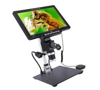 Sxhlseller Microscopio Digital de 10,1 Pulgadas para Soldar, Lupa de Monedas LCD 2000X con Control Remoto |Salida USB HDMI de 12MP para Vista de PC, Reparación Electrónica de 8+2 Luces