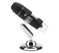 Sxhlseller Microscopio Digital USB 1600X HD |Lupa de Mano de 2MP con 8 Luces LED y Soporte de Enfoque Ajustable para Inspección de Monedas, PCB, Soldadura, Valoración de Joyas