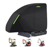 Sxhlseller Mini Cubierta de Excavadora Impermeable para Máquinas 1760-3530 Lb, Tela de Oxford 210d con Cremallera y Correas, Se Adapta a Bobcat E20 E32 Cat Takeuchi JCB