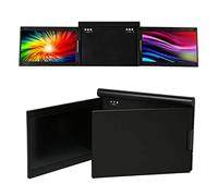 Sxhlseller Monitor Portátil Triple, Extensor de Pantalla Dual para Computadora Portátil, Pantalla IPS HD 1080P de 13.3 Pulgadas, Tipo C Plug and Play, Compatible con PC con OS X(X50 un)
