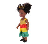 Sxhlseller Muñeca Afroamericana de 14 Pulgadas |Muñeca bebé Negra Realista con Pelo Explosivo para Niños, Juego de Mezcla y Combinación