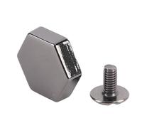 Sxhlseller Nietkit, Desgaste de Zinclegación Resistente a 50 Pernos de Seis Boxes Tornillo para Hornear para Bolsos de Cinturón Ropa de Ropa (Negro plateado)