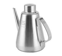 Sxhlseller Olla de Aceite de Acero Inoxidable 304, Recipiente de Almacenamiento de Cocina de 600 Ml con y Tapa Ergonómicos, Pico Ancho para un Vertido Suave, Base Redonda para Mayor Estabilidad
