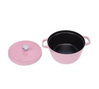 Sxhlseller Olla de Horno Holandés de Aleación de Hierro Esmaltado con Tapa, Cacerola Redonda Antiadherente de 24 Cm para Estufas de Inducción y Gas, Apta para Horno hasta 500 F para Estofar
