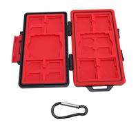 Sxhlseller Organizador de Tarjetas de Memoria para Tarjeta SIM XQD CF, Caja de Almacenamiento Antigolpes Resistente Al Agua con Cierre Seguro, Carcasa Compacta de ABS con Revestimiento de Silicona