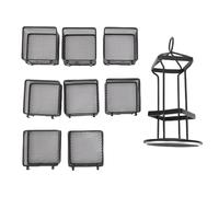 Sxhlseller Organizador Giratorio para Bolsas de té, Almacenamiento de Metal de 2 Niveles para Cocina, Soporte para Bolsas de té que Ahorra Espacio para la Despensa de la Oficina en el Hogar, Soporte