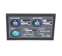 Sxhlseller Pantalla de Temperatura de Computadora, Panel de Sensor de Caja de PC de 5 Pulgadas, Tema Dinámico Compatible, USB Tipo C ARGB PC Pantalla Secundaria para Ganancias para RasPi