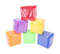 Sxhlseller Paquete de 6 Dados de Bolsillo de Espuma para Aula |Cubos de Aprendizaje Didáctico con Bolsillos Transparentes para Juegos de Matemáticas y Lenguaje