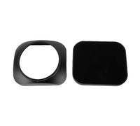 Sxhlseller Parasol Cuadrado de 2.638 in para Lente de Cámara, Pantalla de Metal con Montaje Atornillado y Tapa Frontal, Interior Antirreflectante Mate de Aleación de Aluminio, Negro
