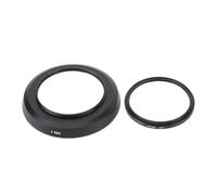 Sxhlseller Parasol para Lente Filtro UV y Juego de Tapa para Lente Mejor Efecto de Sombreado 24 Mm F2.8D 28 Mm F2 para Entusiastas de la Fotografía Aleación de Aluminio ABS 49