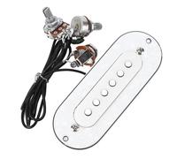 Sxhlseller Pastilla de Boca de Guitarra Blanca Perla, Eliminación de Sonidos Externos, Método Económico para Agregar Pastilla Magnética a la Guitarra, para Guitarristas, Metal + Celuloide + ABS