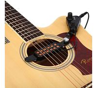 Sxhlseller Pastilla magnética con 12 Orificios de Sonido, Pastilla magnética con protección de cojín, cómodo transductor de Guitarra práctico Adecuado para Guitarra acústica