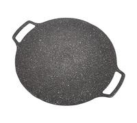 Sxhlseller Placa de Barbacoa Coreana Sartén Circular de Aleación de Aluminio Antiadherente de 33 Cm, Parrilla Teppanyaki para Estufa Casera y Cocina para Acampar Al Aire Libre Panqueque de Carne de