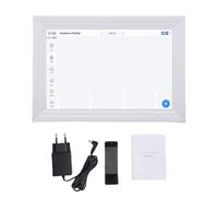 Sxhlseller Planificador Doméstico Interactivo, Pantalla LCD de Vista Completa para Tabla de Tareas Familiares y Planificación de Comidas, Uso en el Hogar y la Oficina, 1 Juego (White)