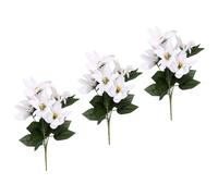 Sxhlseller Ramo de Flor de Pascua Realista, 7 Cabezas de Flor, para (White)