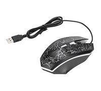Sxhlseller Ratón con Cable Negro, Puerto USB Plug Play, Luminoso Y Colorido, Ratón con Efecto de Iluminación, Accesorios ópticos para Computadora, Adecuados para Juegos, Oficina, Negocios
