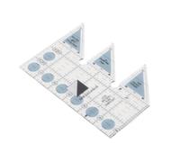 Sxhlseller Regla de Acolchado de Doble Tira de Acrílico Transparente de 45/60/90 Grados, Guía de Corte de Cuarto de Triángulo Antideslizante para Coser, Plantilla de Corte Giratoria Multiángulo para