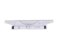 Sxhlseller Regla de Dibujo de Línea Paralela, Regla de Rodillo de Dibujo de Plástico Sturdy Multi Funcional para Medir (30 centimetros)