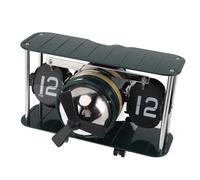 Sxhlseller Reloj Abatible hacia Abajo de Avión Retro, Función de Recordatorio de Sincronización de Acero Inoxidable 304 para Oficina, Reloj de Escritorio Mecánico para Gestión del Tiempo (Green)