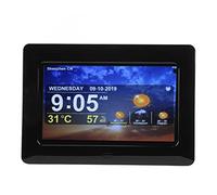 Sxhlseller Reloj Calendario Digital, Reloj Despertador para Personas Mayores de 7 Pulgadas con Atenuación Automática, 5 Configuraciones de Alarma, Control Remoto, Actualización WiFi,