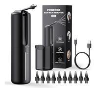 Sxhlseller Removedor de Cera Eléctrico con 4 Modos de Limpieza y 9 Tapones para los Oídos - IPX7 Recargable Limpiador de Oídos, de Irrigación del Oído Set de Limpieza