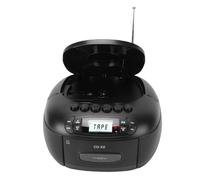 Sxhlseller Reproductor de Casete de CD Boombox con Bluetooth 5.1, Radio Am/FM, Reproducción de MP3 CD R RW, Entrada Auxiliar USB, Grabadora de Casete, Control Remoto, Pantalla LCD, Combo (Enchufe de
