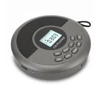 Sxhlseller Reproductor de CD Portátil, Reproductor de CD MP3 Recargable para Automóvil y Hogar, Protección Antideslizante, Pantalla LCD, Reproducción USB, Salida Auxiliar de 3,5 Mm