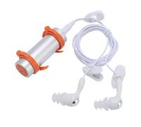 Sxhlseller Reproductor de Mp3 Impermeable 8GB para Natación, Buceo y Surf - Reproductor de Música Sumergible IPX8 con Sonido HiFi, Incluye Auriculares con Montaje con Clip y Aislamiento de (Silver)