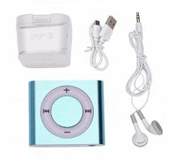 Sxhlseller Reproductor de MP3 Reproductores de Música Portátiles, Altavoz Incorporado Sonido de Alta Fidelidad, Mini Reproductor de Audio Digital con Auriculares, Cuerpo de Aleación de (Azul Claro)