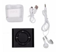 Sxhlseller Reproductor de MP3 Reproductores de Música Portátiles, Altavoz Incorporado Sonido de Alta Fidelidad, Mini Reproductor de Audio Digital con Auriculares, Cuerpo de Aleación de (Black)