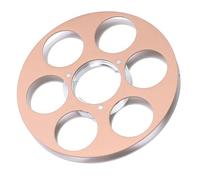 Sxhlseller Rollo de Cinta Adhesiva de Aluminio, Cinta Magnética Rollo Vacío Vacío Fácil de Instalar Reemplazo de la Erosión de 6 Orificios Resistentes para Abrir la Máquina (color dorado)