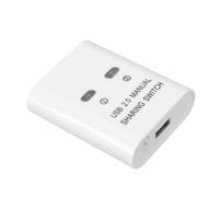 Sxhlseller Selector de Conmutador USB 2.0 para 2 Computadoras a 1 Impresora, Concentrador de Conmutador USB Compartido, Manual de un Botón, Plug and Play, No Necesita Alimentación Externa