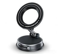 Sxhlseller Soporte Magnético para Teléfono de Coche Al Vacío, Ajustable a 360° con Refuerzo de Vacío de un Solo Toque, Soporte para Teléfono con Ventosa para Salpicadero de Coche, Azulejos (Silver)