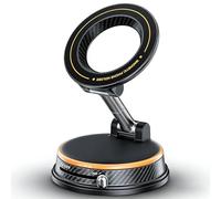 Sxhlseller Soporte Magnético para Teléfono de Coche Al Vacío, Ajustable a 360° con Refuerzo de Vacío de un Solo Toque, Soporte para Teléfono con Ventosa para Salpicadero de Coche, Azulejos (Orange)