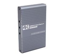 Sxhlseller Tarjeta de Captura de Vídeo 4K 60 Hz, Tarjeta de Captura de Vídeo USB 3.0 1080P 60 FPS con Salida en Bucle de Puertos de 3,5 Mm, 240 FPS y 1440P a 144, para Transmisiones de