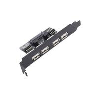 Sxhlseller Tarjeta de Expansión USB 2.0 de Escritorio |Puertos Duales de 9 Pines A 4 USB Tipo A, Adaptador de Concentrador de Soporte PCI para Cabezal de Placa Base de 9 Pines, Alta Velocidad de 480