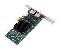Sxhlseller Tarjeta de Red de 1Gb con Puertos RJ45 Duales, Interfaz PCIe 2.0 X1, Conectores Chapados de 10/100/1000Mbps, para Escritorio y Servidor
