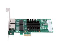 Sxhlseller Tarjeta de Red Ethernet P Ci Express, Controlador Rápido 82571, Tarjeta Gigabit Ethernet de Doble Puerto RJ45 para Usuarios de