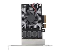 Sxhlseller Tarjeta de Red Ethernet PCIe Gigabit de 4 Puertos 2,5G para Transferencia Rápida de Datos: Conexión Estable, Amplia Compatibilidad para,