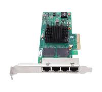 Sxhlseller Tarjeta de Red PCIe Gigabit Ethernet de 4 Puertos, Chipset 350AM4, Adaptador Ethernet PCI Express de 1 Gbps con Soporte de Perfil Bajo, para Aplicaciones Industriales de