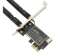 Sxhlseller Tarjeta WiFi 6 PCIE AX200 5G Adaptador Inalámbrico Bluetooth 5.1 de Doble Banda con Antena 2x8dBi para 10 64 bits PC de Escritorio Portátil