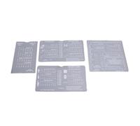 Sxhlseller Tarjetas de Telémetro Flexibles de Plástico de 4 Piezas, Reglas de Estimación de Distancia de Bolsillo con Seis Líneas de Referencia para Puertas de Tamaño Humano, Camiones, Contenedores,