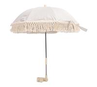 Sxhlseller Tassel Baby Outdoor Parasol, Ultravioleta a Prueba de Tela Oxford Portable Sunshade Pequeña Borla Al Aire Libre para (Beige)