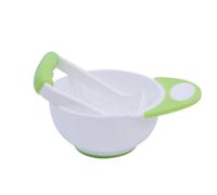 Sxhlseller Tazón Triturador De Alimentos para Bebés con Varilla De (verde