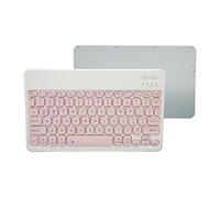 Sxhlseller Teclado Bluetooth Inalámbrico de 10 Pulgadas, Silencioso, Delgado, Multidispositivo, Recargable por USB, Teclado Bluetooth Inalámbrico, Conexión Estable, Tableta Impermeable (Rosa)