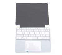 Sxhlseller Teclado Bluetooth Plegable con Panel Táctil, Teclado de Viaje Inalámbrico Recargable Silencioso de 64 Teclas |Sincronización de Múltiples Dispositivos para Computadora Portátil, (Silver)