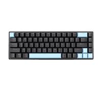 Sxhlseller Teclado con Cable de Diseño Compacto de 68 Teclas con Interruptor Azul Mecánico, 10 Modos Retroiluminados RGB, Rollover de Tecla N, Plug and Play para Juegos y Oficina (Azul Negro)