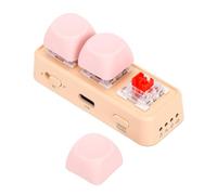 Sxhlseller Teclado de 3 Teclas, Teclado Mecánico Programable con Retroiluminación RGB y Teclas Curvas Ergonómicas, para PC Gaming Work Music Media Labs (Pink)