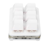 Sxhlseller Teclado de Juego Mecánico Red Switch 6 RGB DIY TELABLEOS Programables, Compactos y Portátiles para Producción Musical, Interruptores de Swepable Caliente (White)